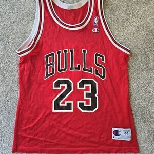 Champion Retro Michael Jordan Chicago Bulls Basketball Jersey Size M 44